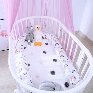 WIT bebé seguro largo algodón almohada cuna parachoques recién nacido decoración de la habitación cama Anti-collishion cuna bebé Protector de sueño (4)