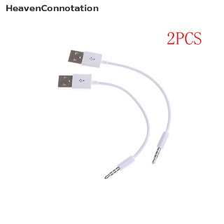 [HeavenConnotation] 2pcs cargador adaptador de datos USB mm sincronización Cable de Audio para iPod Shuffle 3o cuarto