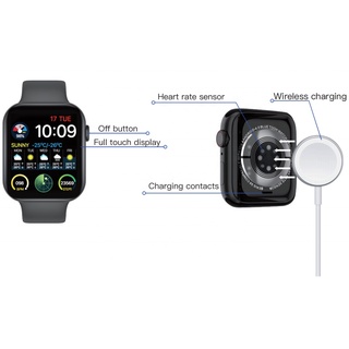 Original HT99 Smartwatch Series 6 Wireless Charging Phone Dial Password Crown Button Games Blood Pressure Oxygen Temperature Smart Watch (5)