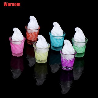 [waroom] 10pcs 1/12 casa de muñecas miniatura pretender comida caramelo color helado taza bebida