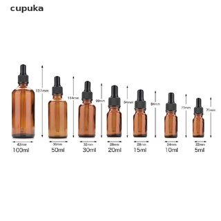 cupuka nuevo 5ml-100ml ámbar vidrio líquido reactivo botella de pipeta ojo gotero aromaterapia cl (9)