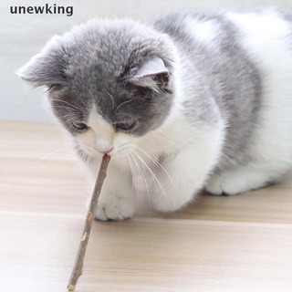 [unewking] 10pcs puro natural catnip mascota gato juguete de seguridad molar pasta dental rama limpiar dientes [unewking] (6)