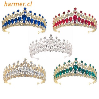 har3 jeweled queen corona diamantes de imitación coronas de boda y tiaras para las mujeres disfraz fiesta accesorios para el cabello con piedras preciosas