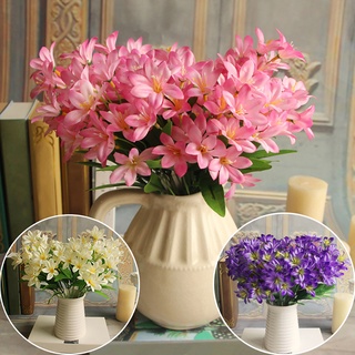xishengj.cl adorable ramo de flores de lirio artificial mini ramo de flores para casa, boda, 24 flores en 1 pieza