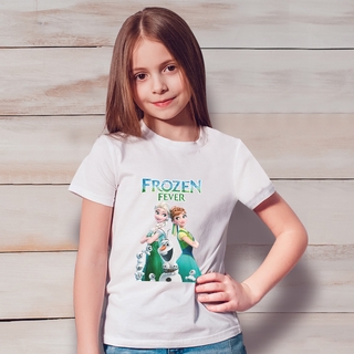 Frozen moda camiseta niña camisas princesa Anna y Elsa bebé niños ropa de los niños de manga corta niño niño camisetas