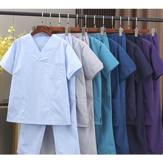 [top+pantalones]traje De esponja médico enfermera ropa de trabajo cuidado de la salud