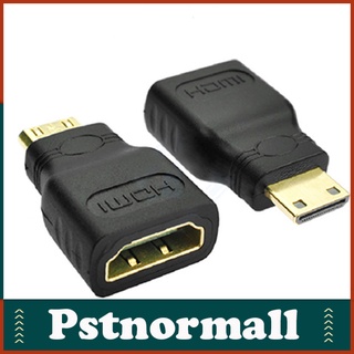 pstnormall 1 Pc 1080P HDTV Mini HDMI compatible macho tipo C A HDMI compatible hembra tipo A conector adaptador (1)