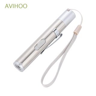 AVIHOO Portable Laser Pointer Mini Funny Cat Stick Flashlight Ultraviolet Rays Counterfeit Detector Multifunction Rechargeable Pet Toy