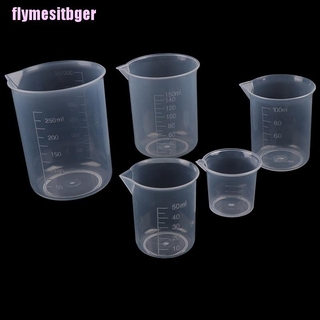 fiy: 2 tazas de medición transparentes de laboratorio de cocina de plástico volumétrico