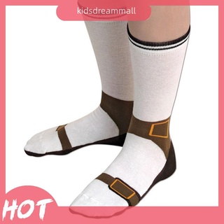 (Kim) creativo divertido sandalia calcetines antideslizantes de algodón hasta la rodilla calcetines como zapatillas