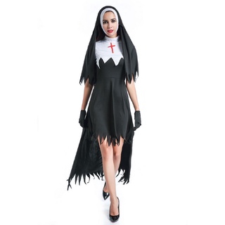 2021 nuevo disfraz de Halloween vampiro fantasma novia monjas Cos juego uniformes juego de rol disfraces (1)