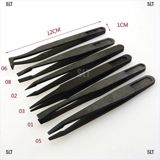 <SLT> Type : Plastic Tweezers Material: Pps+Fiber Composite Plastics Color:Black Overall Size : Approx. 12 X 1.1 X 1.4Cm/4.7 (1)