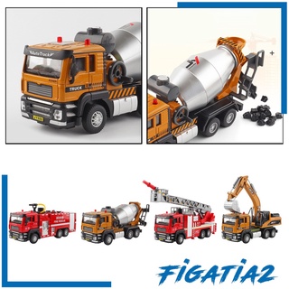 [FIGATIA2] Camión de bomberos de juguete para niños, motor de bomberos con luces giratorias escalera vehículos de construcción juguetes para niños niñas
