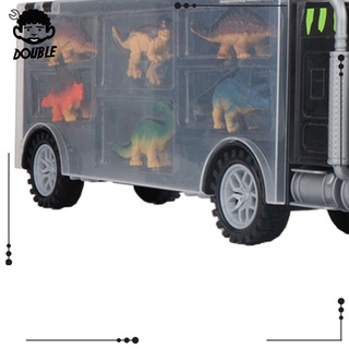 [doble] Juguetes de coche para niños Diecast dinosaurio coches camión juguetes vehículo de transporte