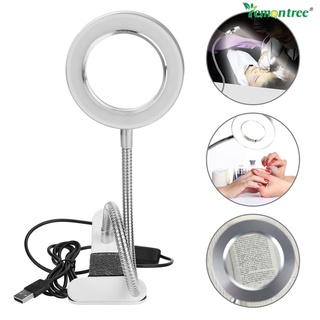 M4-LED Eye Protection Reading Lamp 8X Magnifier Lamp with Clip Rotatable Light