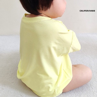 Cf88Yyt pijama de bebé de Color sólido amigable con la piel transpirable bebé de manga corta mameluco para el verano (9)