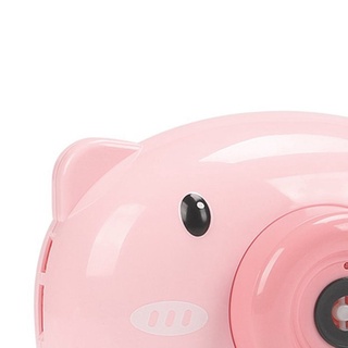 Cartoon Pig cámara niños bebé máquina de burbujas al aire libre automático fabricante de burbujas