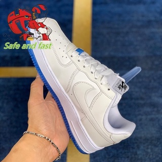 [sp] Nike Wmns Air Force 1 '07 bajo"UV blanco/University Blue" zapatos deportivos de ocio Nike Air Force uno clásico bajo top todo-partido "tac blanco y azul cuero sensible al calor" segunda generación St zapatos de baloncesto UV sensible