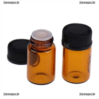 Mini botella De aceite esencial De vidrio ámbar 2ml con aceite R 10 piezas (3)