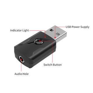 [post] 4 in 1 USB Bluetooth-compatible Transmitter Receiver Dual Output Car Computer TV Adapter (4)