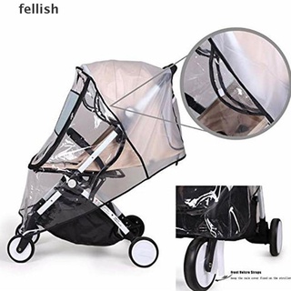 [fellish] eva cochecito de bebé impermeable cubierta de lluvia transparente pushchairs impermeable 436cl