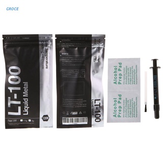 GROCE LT-100 Liquid metal thermal conductive paste Grease for CPU GPU Cooling liquid ultra 128W/mK 1.5g 3g Compound grease for cooling