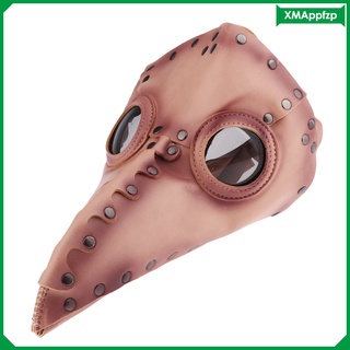 horror goth peste doctor nariz larga máscara de cuero steampunk pájaro pico (7)