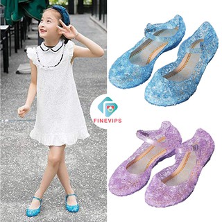 Nueva moda princesa niño niñas lindo verano lentejuelas Frozen Elsa/ Anna princesa sandalias zapatos