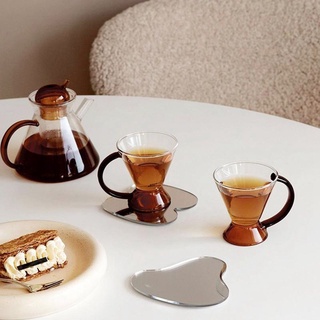 DEADRA Irregular Mug Coaster Acrylic Coffee Pad Tea Coaster Gadget Heat Insulation Dish Mirror Home Placemat Cup Mat (4)