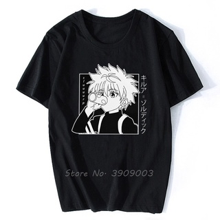 Moda Kawaii Hunter X Camiseta De Los Hombres De Manga Corta Killua Zoldyck T-shirt Ajustado De Algodón Suave Anime Camisetas Har