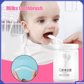 30pcs bebé cepillo de dientes bebé limpiador de lengua desechable cepillo de dientes limpio bebé boca gasa cepillo de dientes bebé cuidado Oral