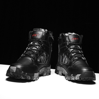 39-46 original kasut operasi hombres botas tácticas impermeables hombres botas tácticas al aire libre zapatos de combate senderismo botas del ejército