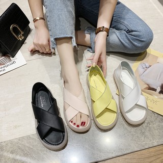 [nuevo] Sandalias de mujer de color sólido 2020 zapatillas