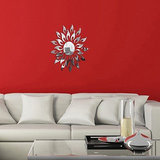 CYL DIY Sun flor espejo efecto pared arte pegatina pegatina hogar dormitorio decoración
