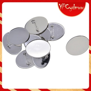 10 piezas de broche ovalado de plata de Metal Base de almohadilla trasera 30x40 mm para Bowknots insignias