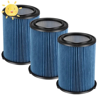 3 Pack 3-Layer Pleated Replacement Filter Compatible for Ridgid VF5000 Wet/Dry 5-20 Gallon Vacuum Filter for WD0671