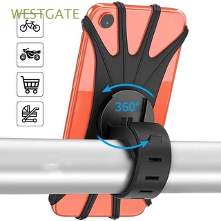 westgate suave bicicleta teléfono titular teléfono para xiaomi m365 teléfono titular de 360 grados de rotación accesorios de bicicleta de silicona scooter eléctrico ajustable manillar móvil soporte/multicolor