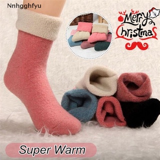 [nnhgghfyu] calcetines de lana de cachemira caliente suave gruesa casual invierno calcetines de moda color aleatorio venta caliente