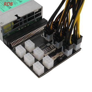 RDB PCI-E 6Pin Power Supply Breakout Board Adapter Converter 12V for Ethereum BTC Antminer Miner Mining Server PSU GPU