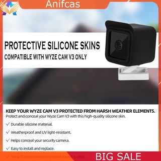 Ac-2pcs vigilancia cámara de seguridad piel impermeable silicona caso para Wyze Cam V3 (4)