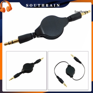 southrain telescópica 3,5 mm macho a macho jack estéreo aux cable de audio para coche teléfono altavoz