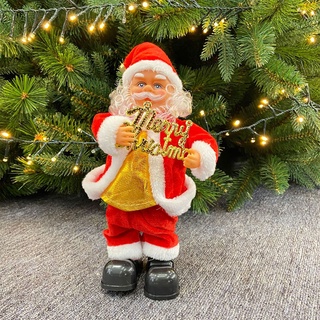 Adornos de navidad de Santa Claus muñeca eléctrica Santa Claus adornos de felpa festiva
