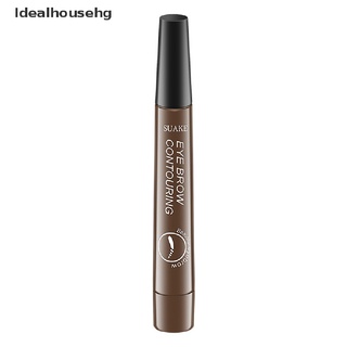 [idealhousehg] lápiz de cejas de 4 puntos de 5 colores marrón oscuro lápiz de cejas impermeable venta caliente