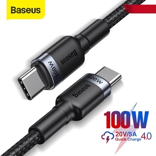 Baseus 100W USB C A Tipo Cable USBC PD Cargador Rápido De Datos Para Xiaomi 10 Pro Samsung S20