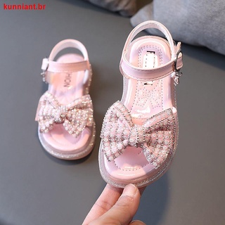 NOVO Sandalias De Princesa Para niña 2021 nueva suela suave De verano zapatos De Moda coreana pedrería Para niños