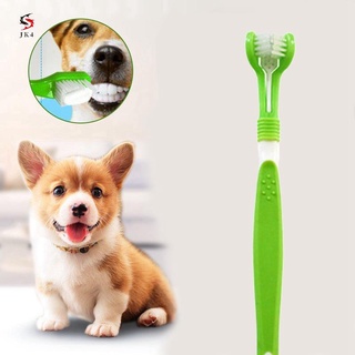 cepillo de dientes de perro cepillo de dientes de cachorro cepillo de tres cabezas sarro herramienta de cuidado oral