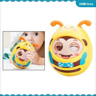Baby 6-12 Months Toys Baby Rattles Doll Bell Blink Eyes Tumbler Roly-poly Teether Toy for Newborns Infant Gift