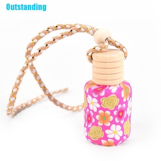 botella difusora de perfume con estampado floral colgante para coche (7)