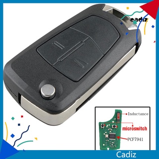 cadiz 434mhz 2 botones auto coche vehículo inteligente llave remota fob con chip 7941 para opel