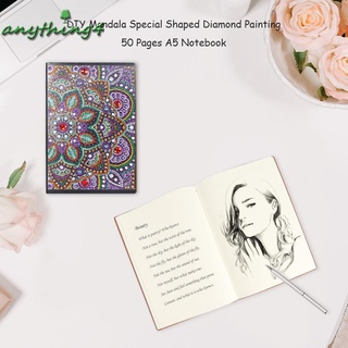 • Utensilios de cocina DIY Mandala en forma especial de diamante pintura 50 páginas A5 cuaderno diario libro